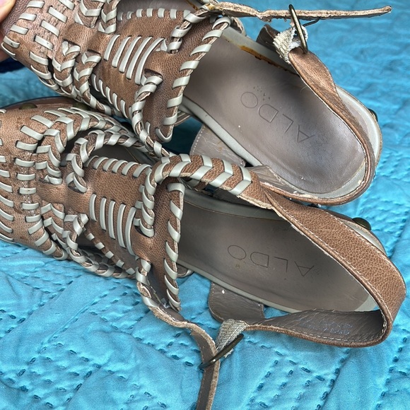 Aldo platform wedge strappy heels size 6.5 - Picture 9 of 10